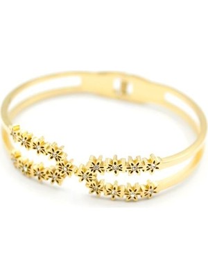 TrentCo Çiçek Bilezik - Altın