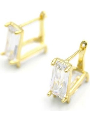 TrentCo Baget Taşlı Küpe - Altın