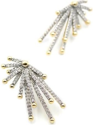 TrentCo Taşlı Küpe - Altın