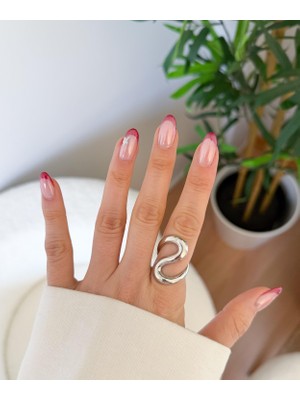 Venüs Design Çelik Dalgalı Yüzük (Ayarlanabilir)