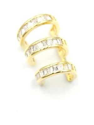 TrentCo Taşlı Kıkırdak Küpe - Altın