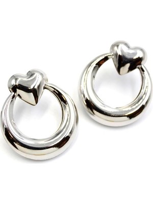 TrentCo Kalp Küpe - Gümüş