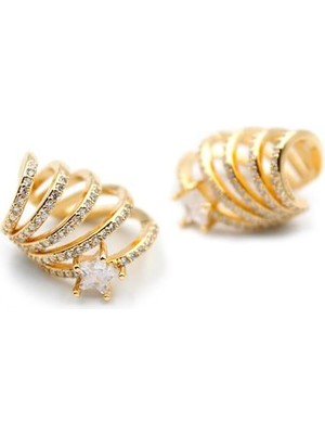 TrentCo 2'li Kıkırdak Küpe - Altın