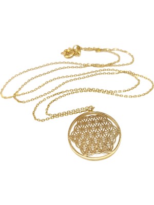 Genel Yaşam Çiçeği Kolye 14 Ayar Altın  Hd Videolu