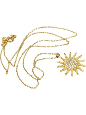 Genel Güneş Kolye 14 Ayar Altın  Hd Videolu