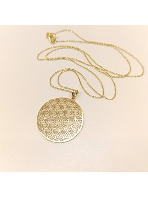 Genel Yaşam Çiçeği Kolye 14 Ayar Altın  Hd Videolu