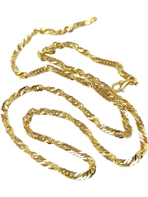 Genel 55CM Singapur Fırfır Zincir Kolye 14 Ayar Altın Hd Videolu