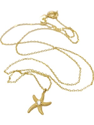 Genel Deniz Yıldızı Kolye 14 Ayar Altın  Hd Videolu