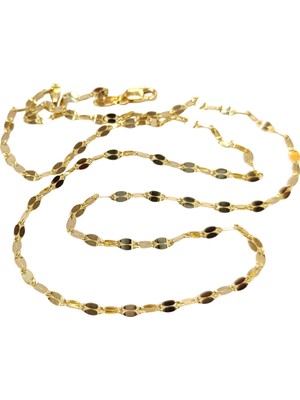 Genel 55CM Pullu Zincir Kolye 14 Ayar Altın Hd Videolu