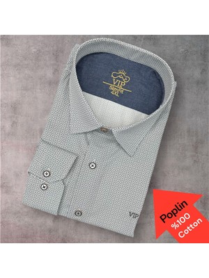 Eren Style Poplin %100 Cotton Pamuklu Uzun Kollu Terletmeyen Gömlek (Slim Fit Kalıp)