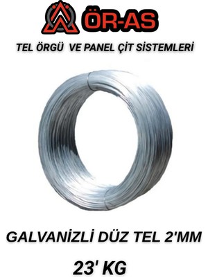 Ör-As Tel Örgü Galvanizli Tel 23 Kg 2 mm Bağlama Teli Paslanma Yapmaz