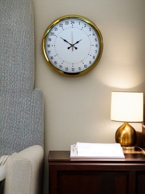 Dumles Zentime 40 cm Gold Lüks Duvar Saati
