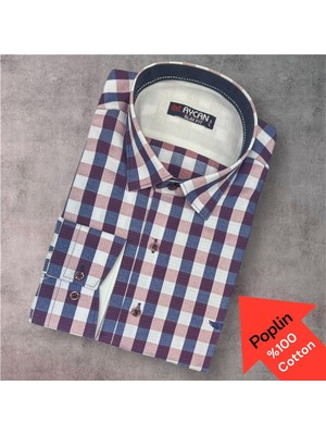 Eren Style Poplin %100 Cotton Pamuklu Uzun Kollu Terletmeyen Gömlek (Slim Fit Kalıp)