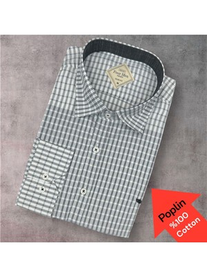 Eren Style Poplin %100 Cotton Pamuklu Uzun Kollu Terletmeyen Gömlek (Slim Fit Kalıp)