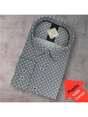 Eren Style Poplin %100 Cotton Pamuklu Uzun Kollu Terletmeyen Gömlek (Slim Fit Kalıp)