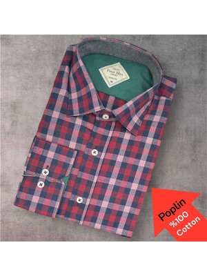 Eren Style Poplin %100 Cotton Pamuklu Uzun Kollu Terletmeyen Gömlek (Slim Fit Kalıp)