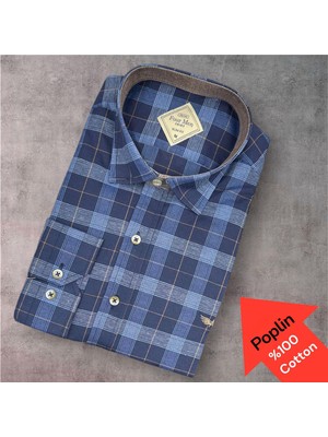 Eren Style Poplin %100 Cotton Pamuklu Uzun Kollu Terletmeyen Gömlek (Slim Fit Kalıp)