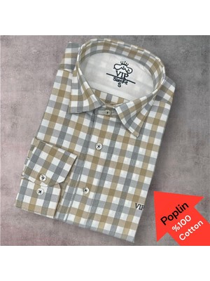 Eren Style Poplin %100 Cotton Pamuklu Uzun Kollu Terletmeyen Gömlek (Slim Fit Kalıp)