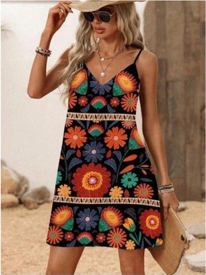 Faylora Kadın Ip Askılı V Yakalı Süprem Elbise