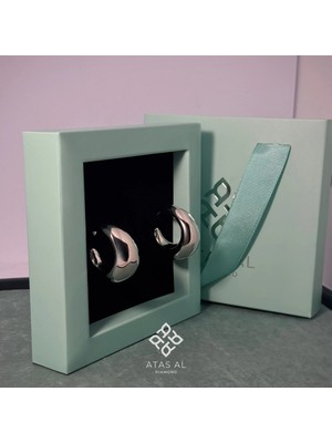 Large Drop Damla 925 Ayar Gümüş Küpe Beyaz Altın Kaplama