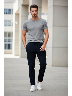 FullaModa Beli Bağlamalı Duble Paça Pantolon