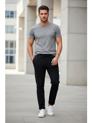 FullaModa Beli Bağlamalı Duble Paça Pantolon