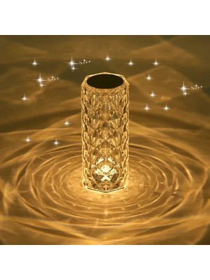 Marsilyan Kristal LED Kumandalı ve Dokunmatik Masa Lambası