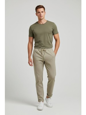 FullaModa Beli Bağlamalı Duble Paça Pantolon