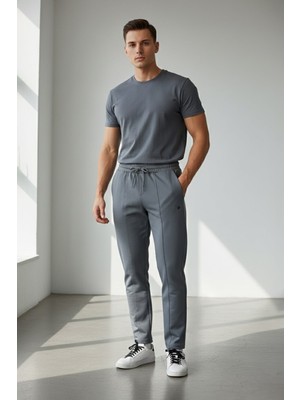 FullaModa Beli Bağlamalı Çimalı Baskılı Pantolon