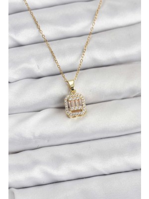 Mç Plus Erb 316L Çelik Zincir Gold Renk Baget Model Kadın Kolye