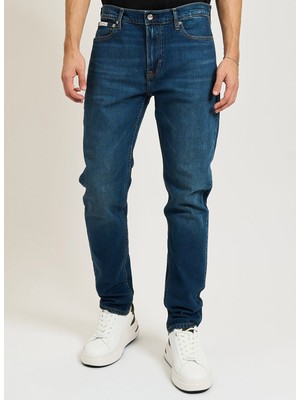 Calvin Klein Jeans Mavi Erkek Slim Tapered Denim Pantolon LV04RD940GPTR Slım Taper Oıl Slıck