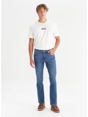 Wrangler Düşük Bel Straight Koyu Lacivert Erkek Denim Pantolon W15Q00022317 Lacivert Denim Pant