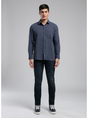 Lee Cooper Mavi Erkek Regular Fit Gömlek 261 Lcm 241004 Tıles Indigo
