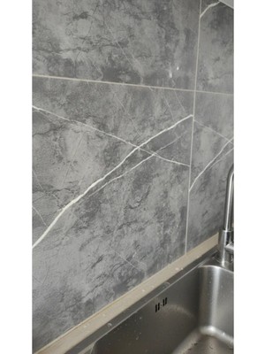 30X30 Antrasit Mermer Desenli Duvar Sticker