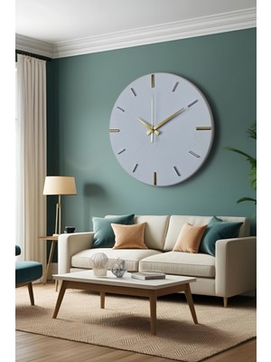 UltraMint Modern Metal Aynalı Duvar Saati, Sessiz Mekanizmalı, 40CM