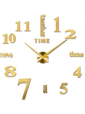 UltraMint Modern 3D Duvar Saati, Büyük Rakamlar, Şık ve Şeffaf Tasarım