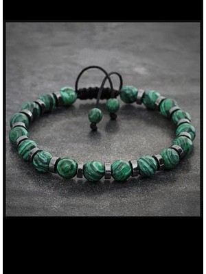 Doğal Malahit Taş Bileklik, Şık ve Enerjik Takı Seçeneği