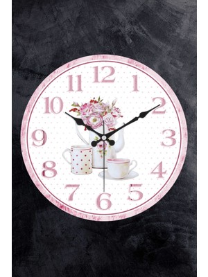 UltraMint Şık 25 cm Plastik Cam Bombeli Mutfak Duvar Saati, Modern Tasarım