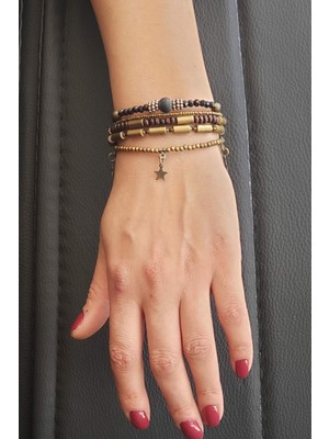 Kadınlar Için Renkli Boncuklu Çoklu Bileklik Seti