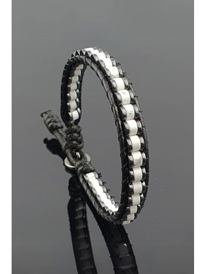 El Yapımı Doğal Taş Silindir Bileklik, Şık ve Zarif Takı