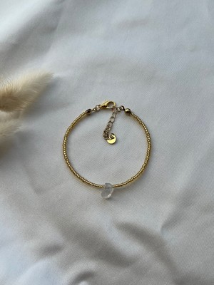 Doğal Kristal Kuvars Taşı Bileklik, Şık ve Zarif Takı Tasarımı