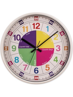 UltraMint Çocuklar Için 30CM Sessiz Duvar Saati, Eğlenceli ve Şık Tasarım