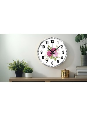 UltraMint Şık Türkçe Rakamlı Uv Baskılı Sessiz Metal Duvar Saati