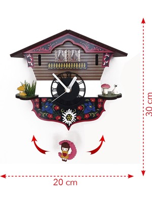 UltraMint Rustik Sarkaçlı Duvar Saati, Şık ve Zarif Dekorasyon Parçası