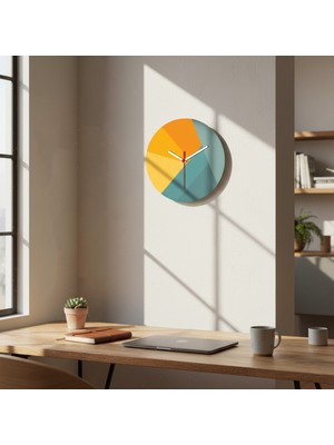 UltraMint Pastel Renkli Modern Dekoratif Duvar Saati - Sessiz Mekanizma
