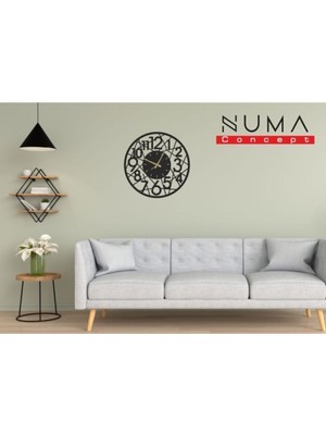 UltraMint Modern Mdf Çerçeveli Duvar Saati, Lazer Kesim, 32X32 Cm, Şık Dekorasyon