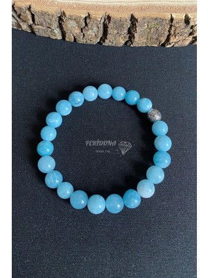 Doğal Akvamarin Taşı Bileklik, Hafıza ve Iyimserlik Destekli Takı