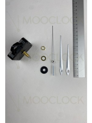 UltraMint Sessiz Duvar Saati Mekanizması, 22 mm Şaft, Askılı, Orta Boy, Takım