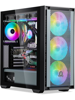 Segotep Gank 360 Siyah 850W 80+ Gold Pcıe 5.1 Midi Tower Kasa (Argb Fan)