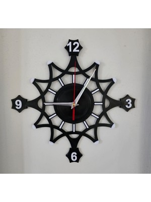 UltraMint Şık Geometrik Küçük Boy Duvar Saati, Sessiz ve Dekoratif Tasarım